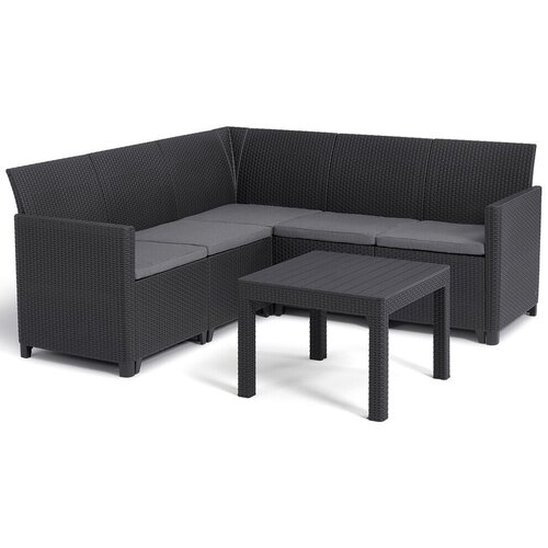 Vrtne garniture baštenski set ugaona marie 5 seater, grafit cu 252710 Cene