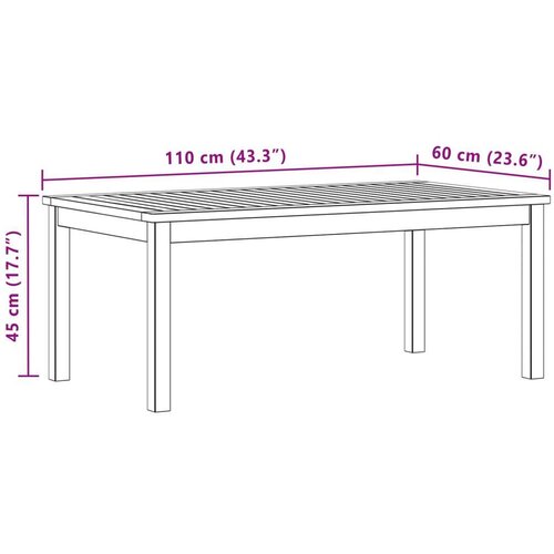  Stolić za kavu Svijetla akacija 110 x 60 x 45 cm Čvrsto drvo akacije - 110 x 60 x 45 cm Svijetli bagrem Slike