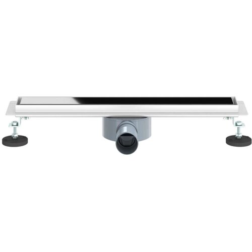  Odvod za tu&amp;scaron; s staklenim poklopcem i 360&amp;deg; sifonom Crna 50 cm Slike