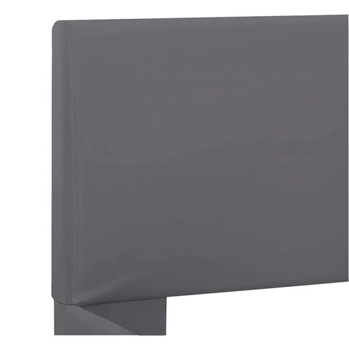  Okvir za krevet od umjetne kože s LED svjetlom sivi 180x200 cm Slike