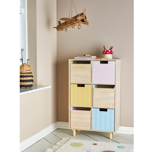 Bloomingville Mini Nizka otro&amp;scaron;ka komoda iz masivne pavlonije v naravni barvi 25,5x88,5 cm Calle &amp;ndash; Slike