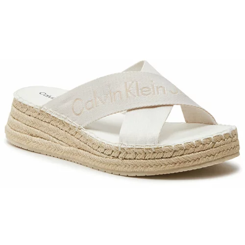Calvin Klein Jeans Espadrile Sporty Wedge Rope Sandal Mr YW0YW01364 Bela