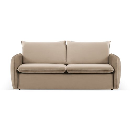 Cosmopolitan Design Bež žametna raztegljiva sedežna garnitura 214 cm Vienna – Cene
