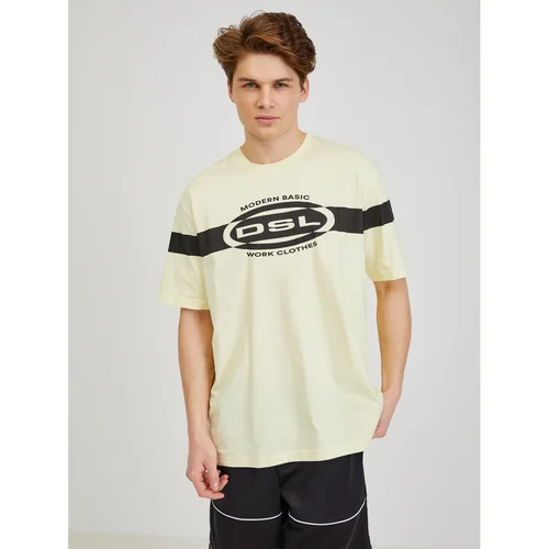 Diesel Light Yellow Men's T-Shirt - Men