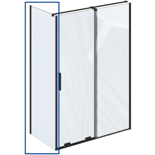 Ravak X90VA0300Z1 Roll ROPS 100, Fixed Panel, black+transparent Cene