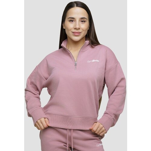 GymBeam Ženska dukserica Agile 1/2 Zip Woodrose XS Cene