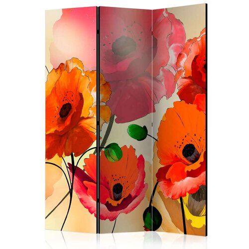  Paravan u 3 dijela - Velvet Poppies [Room Dividers] 135x172 Slike