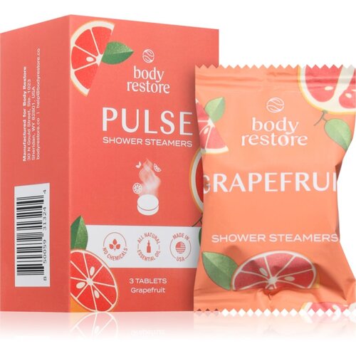 Body Restore Pulse Shower Steamers tablete za prho Grapefruit 3 kos Slike