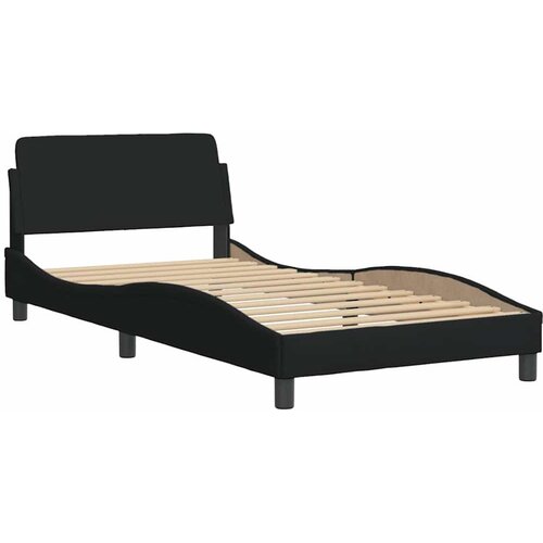  Okvir za krevet bez madraca Hanko crni 100x200 cm od tkanine Slike