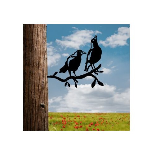 WALLXPERT decorative object figura bird on the branch 09 black Cene