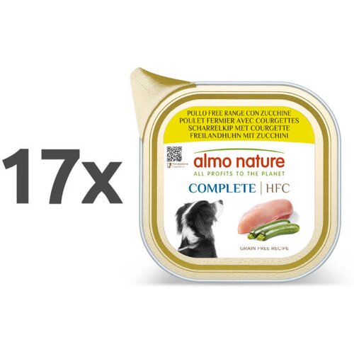 Almo Nature HFC Complete pa&scaron;teta, alu posodica - pi&scaron;čanec in bučke - 85 g 17 x 85 g Cene