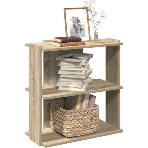 vidaXL Knjižna omara 3-nadstropna sonoma hrast 60x30x60 cm inž. les Cene