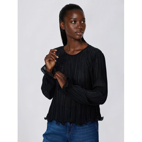 Reserved Prugasta bluza - crno Cene