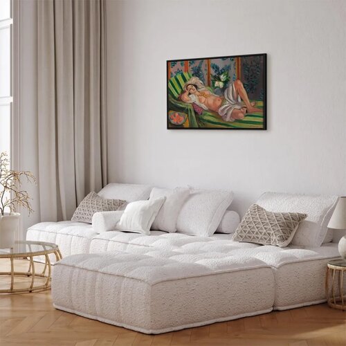  Slika - Henri Matisse &amp;ndash; Reclining Odalisque with Magnolias 60x40 U crnom drvenom okviru Slike