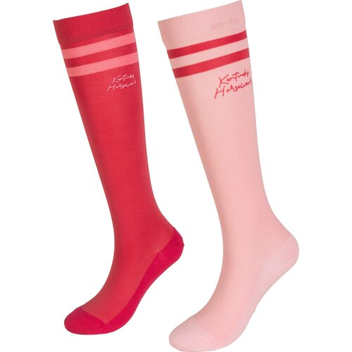 Kentucky Horsewear Nogavice Stripes, komplet 2 parov, roza/svetlo roza - 41/46 Slike