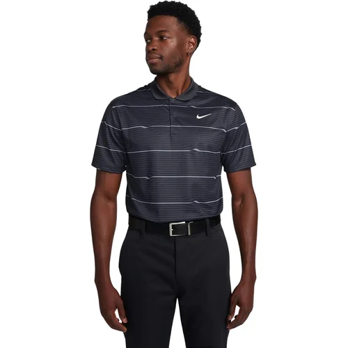 Nike Dri-Fit Victory Ripple Mens Polo Black/Dark Smoke Grey/White S