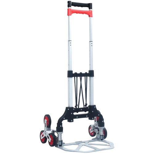 vidaXL Zložljiv transportni voziček za stopnice 70 kg aluminij srebrn, (20755448) Cene