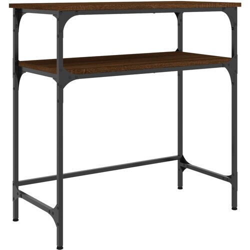 Maison Chic konzolna miza - miza ob steni rjav hrast 75x35,5x75 cm inženirski les, (21786589) Cene