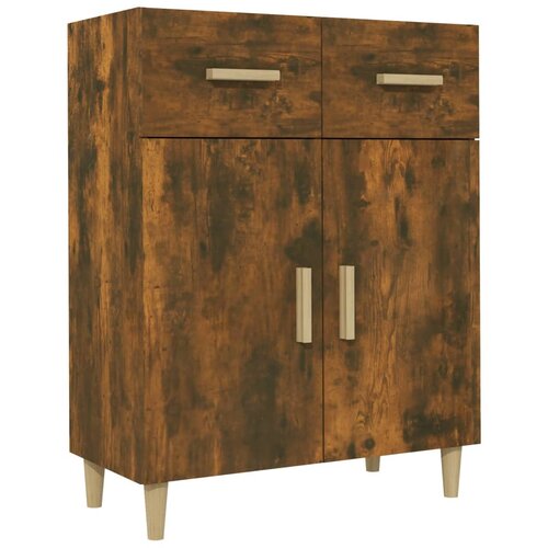 Maison Chic Komoda - Predalnik dimljeni hrast 69,5x34x89 cm konstruiran les, (21718398) Slike