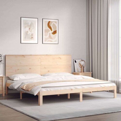 vidaXL Okvir kreveta s uzglavljem 200 x 200 cm od masivnog drva Cijene
