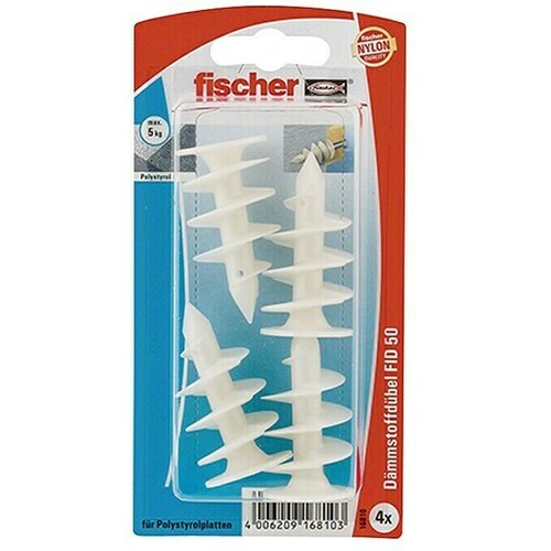 Fischer Tipla za izolacijske materijale FID 50 K (&amp;Oslash; x D: 25 x 50 mm, Plastika, 4 Kom.) Slike