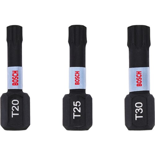 Bosch Impact Control 3-delni set bitova T20 / T25 / T30 dužine 25mm ( 2608522479 ) Slike