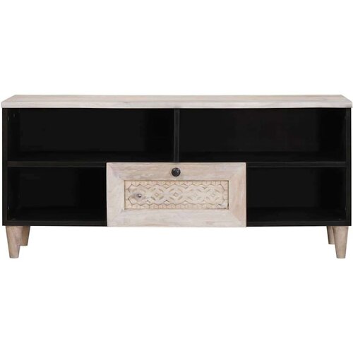  ormar s ladicama Bijelo 105 x 33 x 46 cm masivno drvo manga Slike