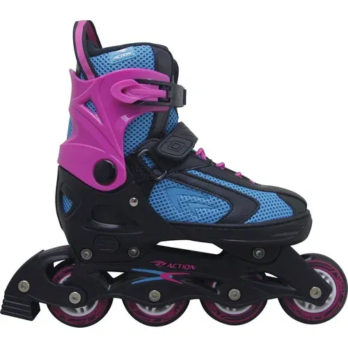 Action roler PW126B-10 black/tirq/purple pvc ABEC5 pu 2021 par