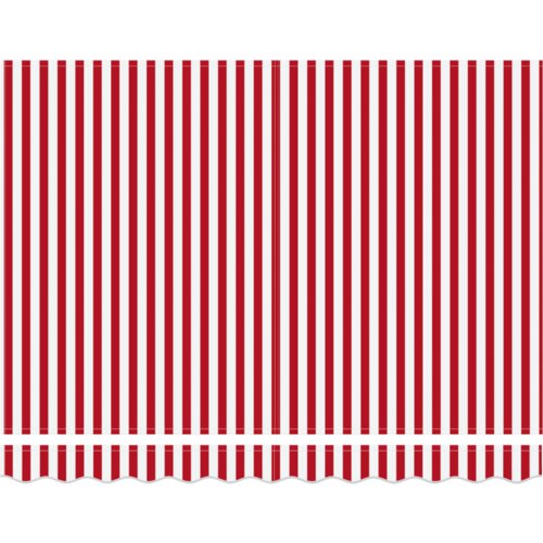 VidaXL Ručna uvlačiva tenda Crvena i bijela pruga 300x250 cm Slike