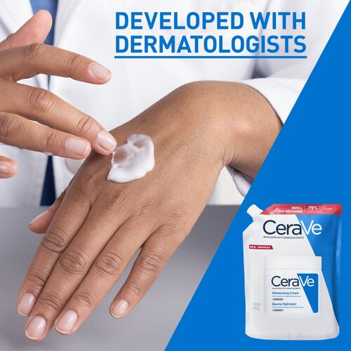 CeraVe Moisturizers vlažilna krema za obraz in telo za suho do zelo suho kožo nadomestno polnilo 454 g Slike
