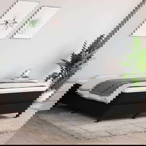 The Living Store Posteljni okvir črn 120x200 cm blago - Box Spring Posteljni Okvir, (21518558) Slike