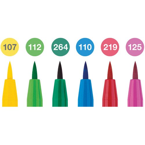  SET PITT ARTIST BRUSH B 6BOJA SPRINGTIME FABER-CASTELL 167177 BLISTER Slike