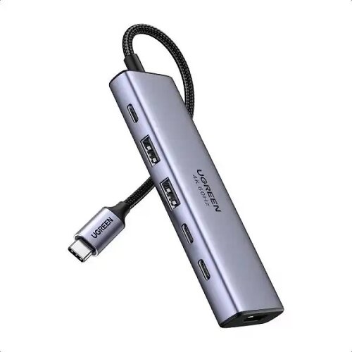 Ugreen cm511 hub 4k60hz 6u1 usb-c na hdmi 2x usb-a 2x usb-c 3.2 + pd napajanje ( 35999 ) Cene