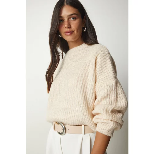 Happiness İstanbul Sweater - Beige - Relaxed fit