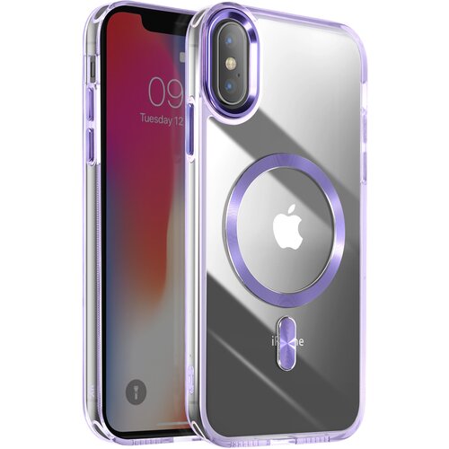 AVIZAR Ohišje MagSafe za iPhone XS in X Nazaj kristalna barva, Vijolična, (5000011981) Cene