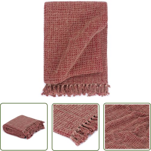 The Living Store Odeja iz bombaža 160x210 cm bordo - Pregrinjalo, (21743991) Cene