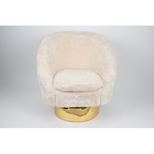 AMC HOME Fotelja na okretanje Rabbit, 79x72x81cm, Krem Cene