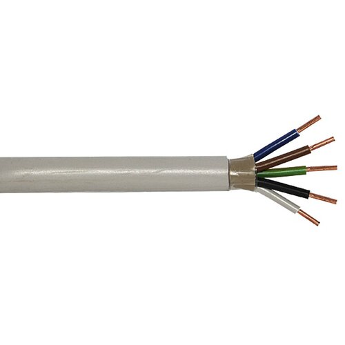 X izolirani kabel za vlažne prostorije (NYM-J5G2,5, Duljina: 5, Sive boje) Slike