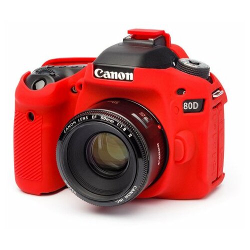 Easycover ECC80DR zaštitna maska za fotoaparat Canon 80D crvena Slike