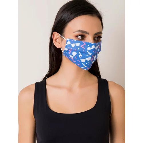 Fashion Hunters Reusable blue mask with print
