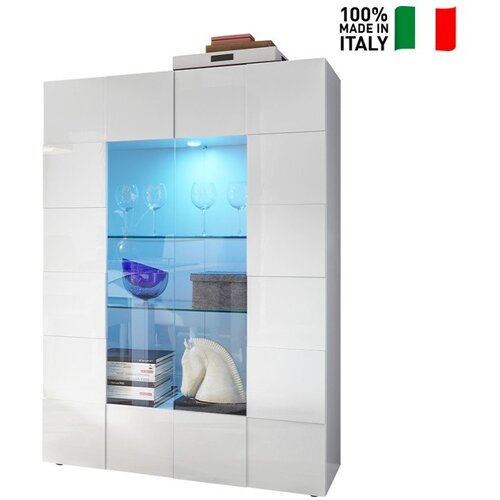 LC Mobili Moderna bela vitrina z 2 vrati 121x166 cm DAMA 209008-06 Cene