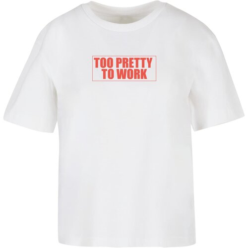 Mister Tee Women's T-shirt Too Pretty To Work white Cene
