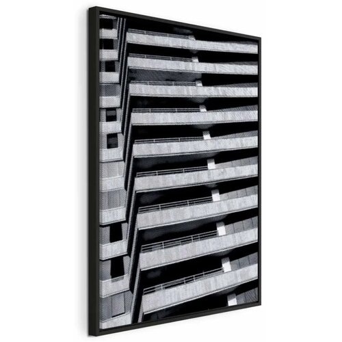  Slika - Architectural Raster (1 Part) Vertical 60x90 U crnom drvenom okviru Cijene