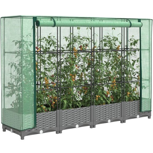 vidaXL Povišena gredica s pokrovom za staklenik 160 x 40 x 123 cm Cijene