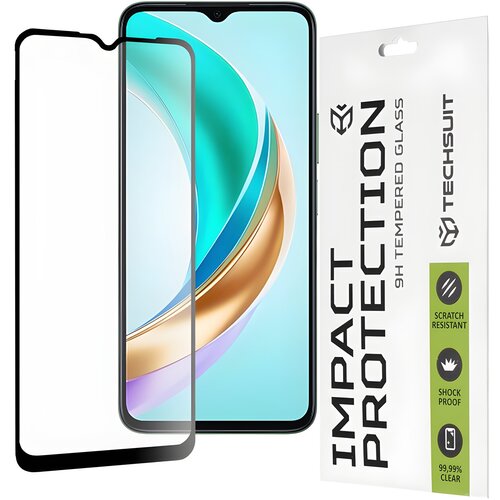 Techsuit za&scaron;titno celoplo&scaron;no staklo 111D za Honor X6b - Crna Cijene
