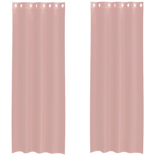 vidaXL Voile zavese z vponkami 2 kosa roza 140x300 cm, (21827116) Cene