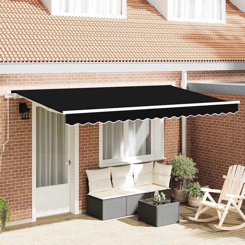 vidaXL retraktilna tenda črna in bela 400x200 cm 400 x 200 cm 4x2 m Cene