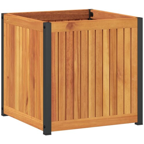 Maison Chic Vrtno cvetlično korito - Cvetlični Lonec 45x45x44 cm trden akacijev les in jeklo, (21788917) Cene