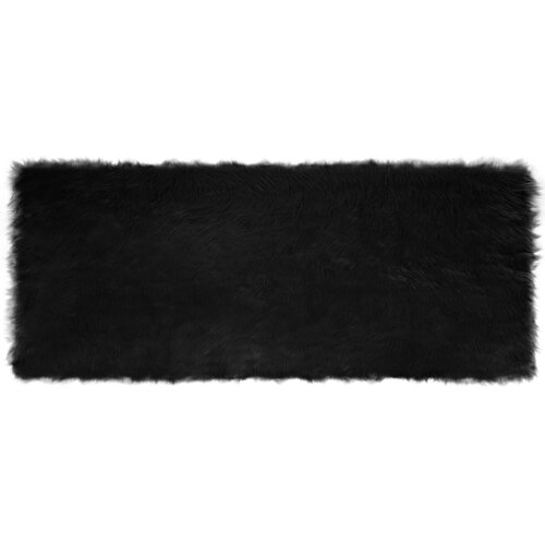  Tepih od umjetne ovčje kože TAFALLA Crna 80 x 200 cm Poliester Slike