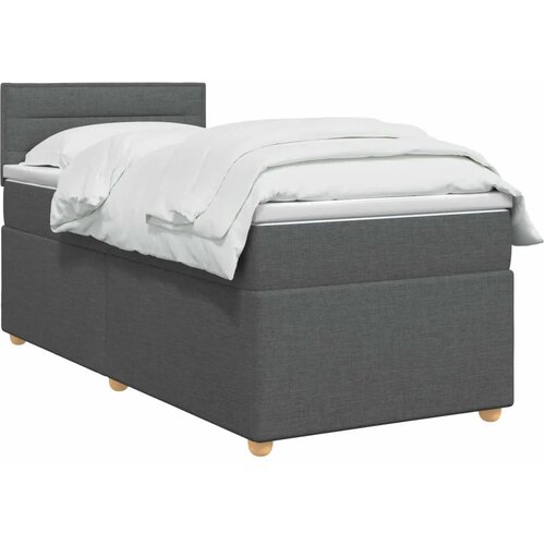  Boxspring krevet s madracem Tamnosiva 100 x 200 cm Tkanina - Tamnosiva 100 x 200 cm Dizajn linija Slike